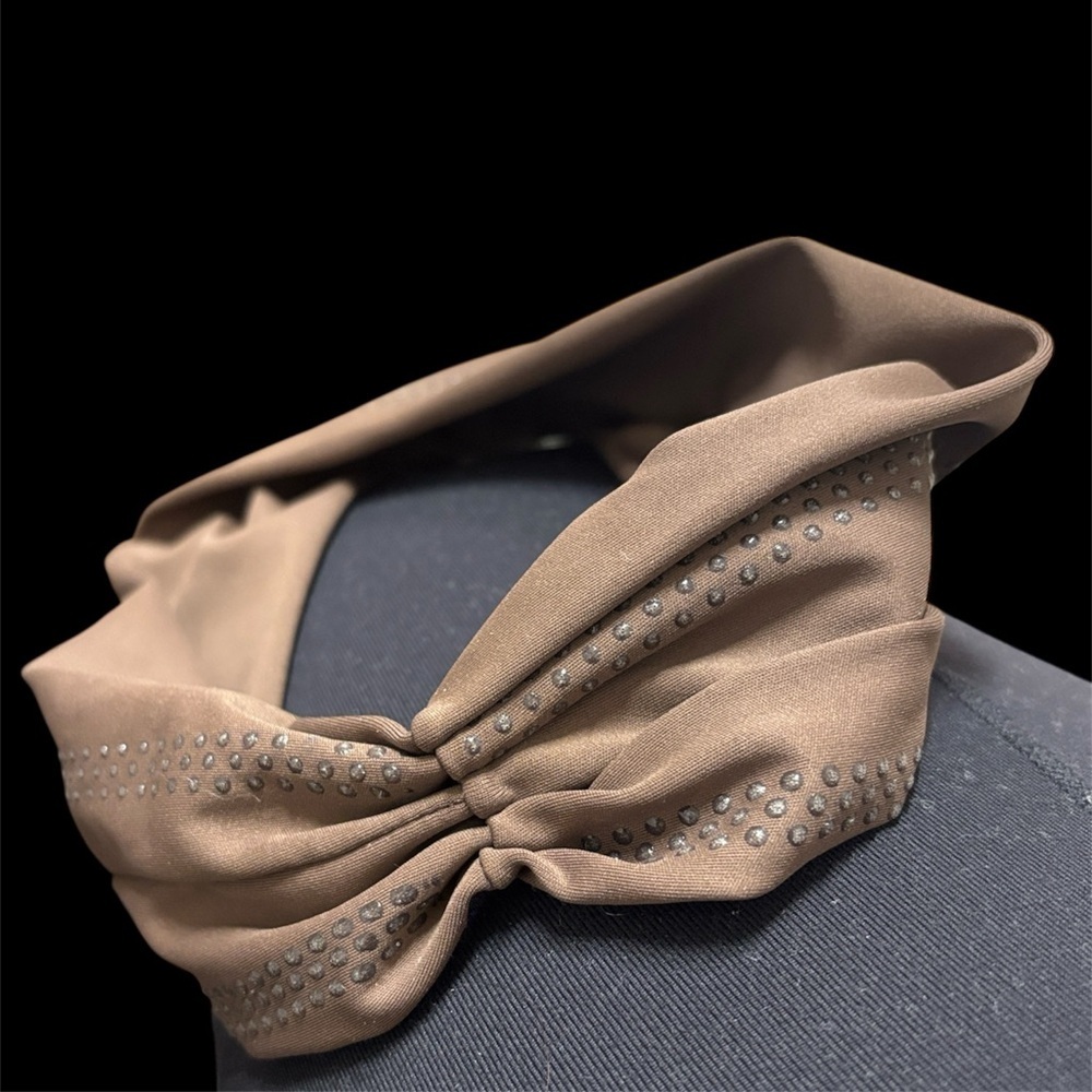 Vintage style solid Brown Patterned twist Headband